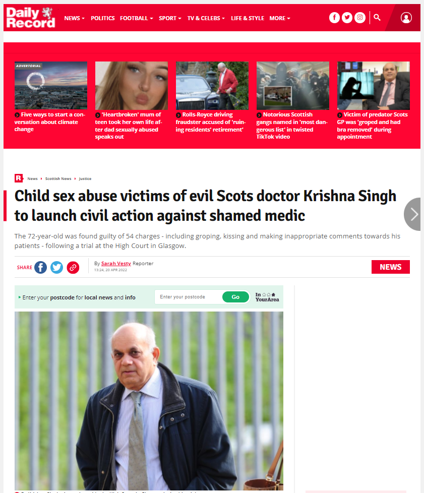 Daily Record Krishna Singh