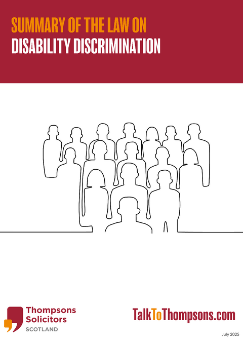 Summary of the law on disability discrimination