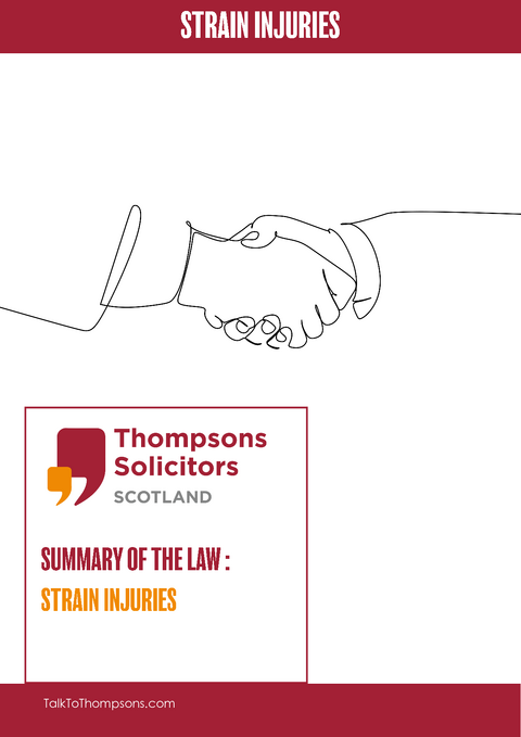 Summary of the law: Strain Injuries