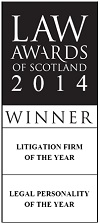 Thompsons Law Awards of Scotland 2014 - Litigation Team of the Year and Legal Personality of the Year
